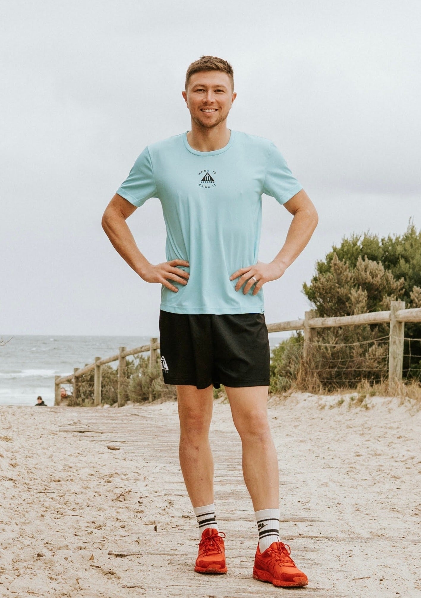 men's training tee made from recycled materials. Training tee is made for all workouts if it's the gym or running your favourite trial.