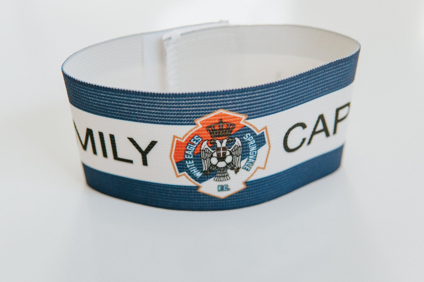 Custom made soccer captains armband.