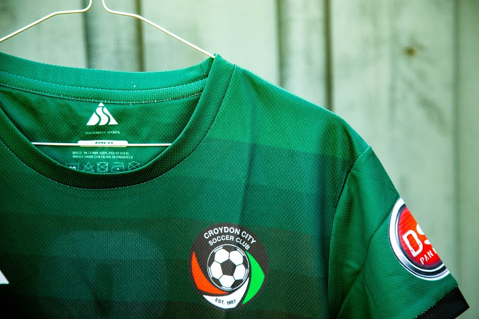 Women's soccer/football kit made with wicking technology. Made from recycled material in Australia.