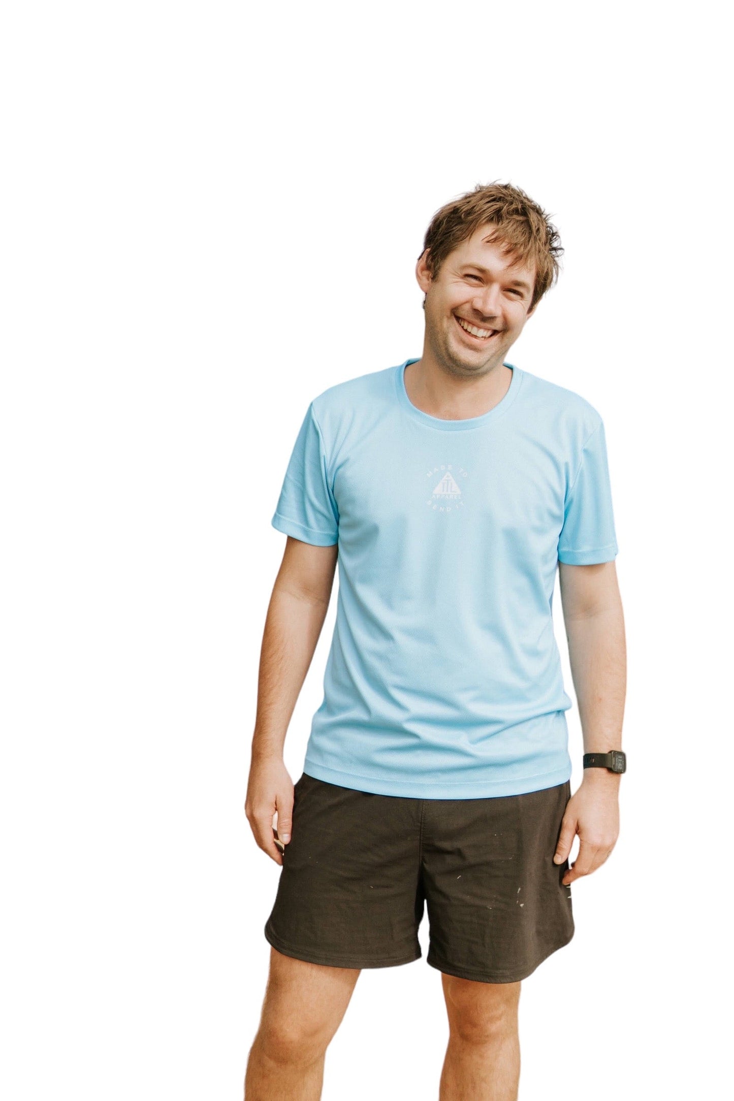 Mens running and training top in royal blue. Made in Australia from recycled material.