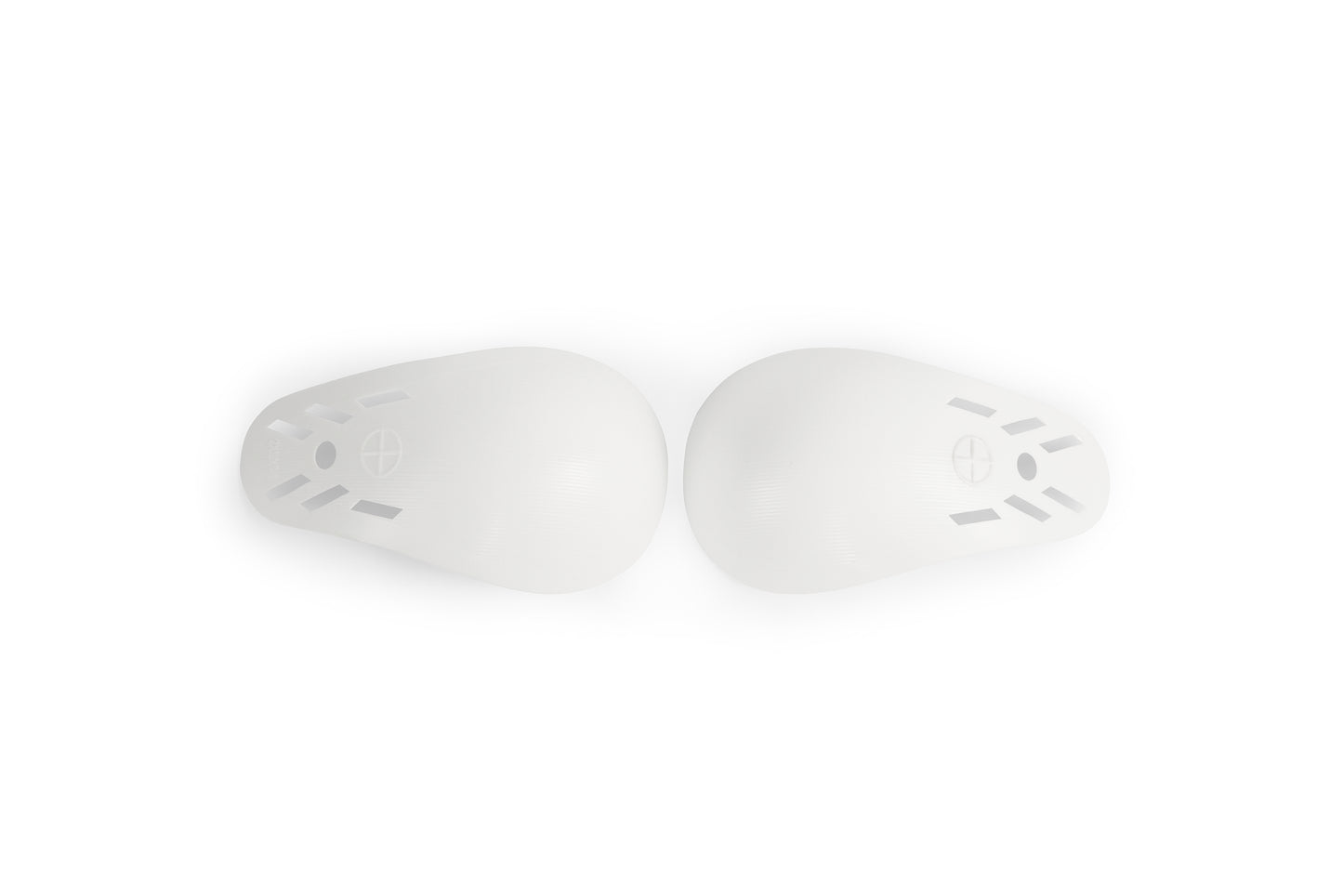 White breathable boob armour sport bra inserts.