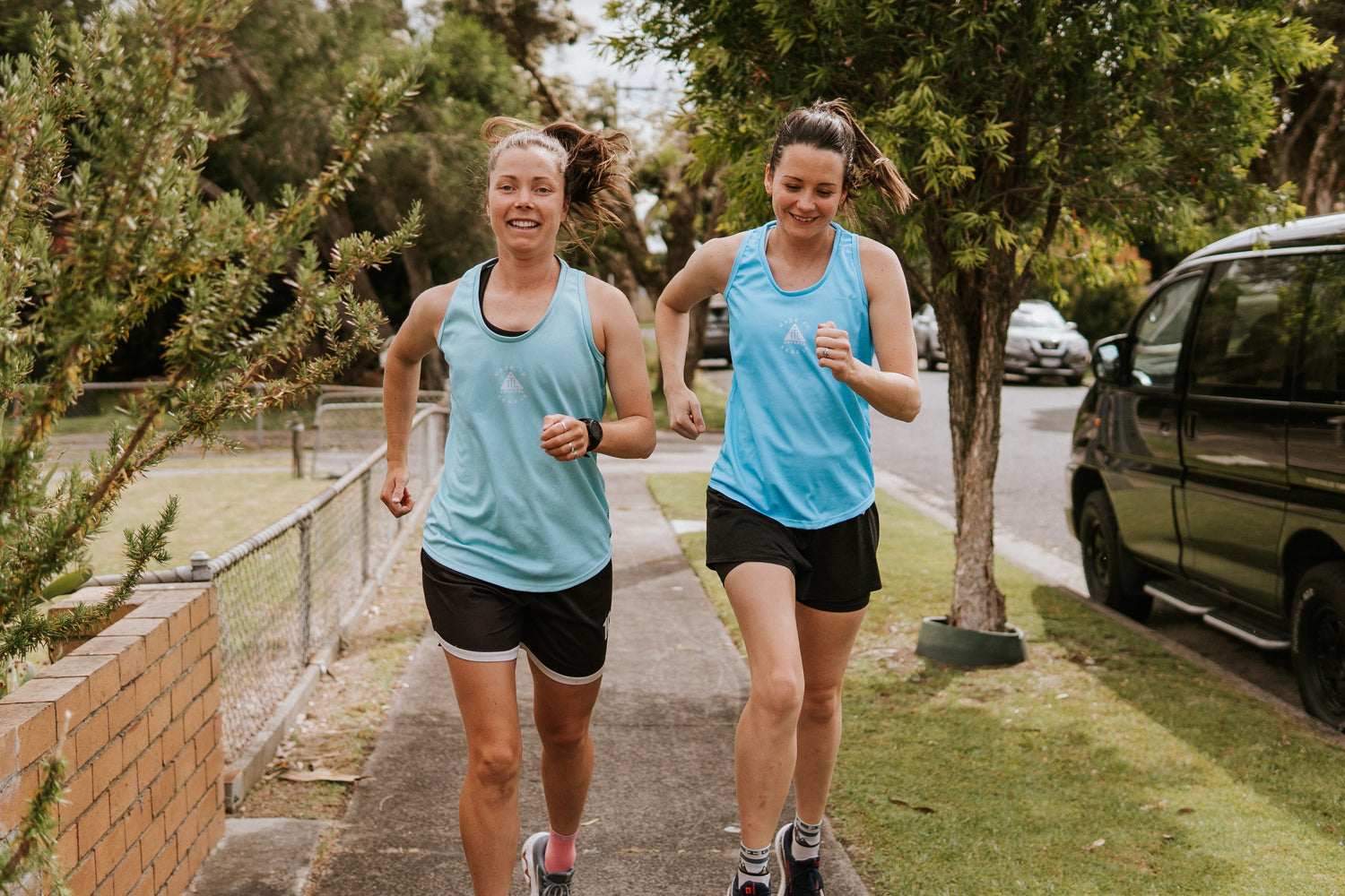 Our running singlets that are made in Australia from recycled material. They come in a range of colours that are light and highly breathable. 